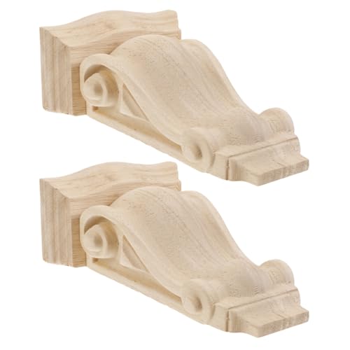Ménsulas de madera para estantes de salón en decoración de hogar europeo