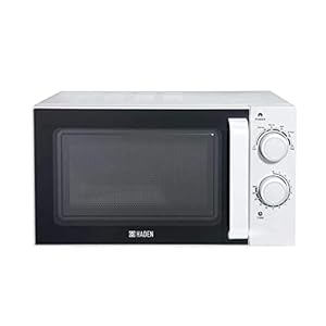 Haden Microwave With Stainless-Steel Interior – Defrost, Reheat & Cooking Functions, 700W, 20 Litre, White
