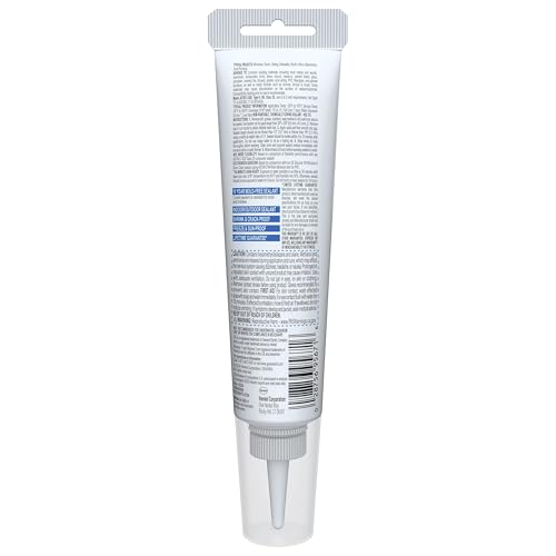 Image of GE Advanced Silicone Caulk for Window & Door, Clear, 2.8 fl oz Tube, 1 Pack - 100% Waterproof Silicone Sealant, 5X Stronger Adhesion, Freeze & Sun Proof