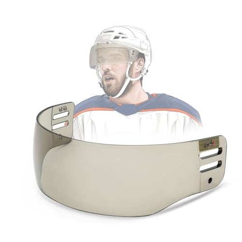 GY Hockey Visor Youth Hockey Helmet Half Face Visor Adult Hockey Face Mask Visor Inside Anti-Fog Outside Anti-Scratch/CE Certified (Smoke)
