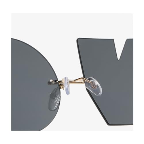 Image of ENTHYI Letter NO Party Rimless Irregular Design Sunglasses For Men /Women UV400 Streetwear Eyewears