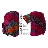 Facets Yarn by Loops & Threads - Yarn for Knitting, Crochet, Weaving, and Arts & Crafts - Multi, Acrylic, 3.5 oz