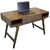 OS Home and Office Model Mid Century One Drawer and Sturdy Legs Desk, Brown