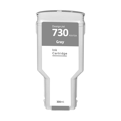 Cartouche d'encre HP 730 gris 300 ml P2C72A pour imprimantes DesignJet T1600 et T1700