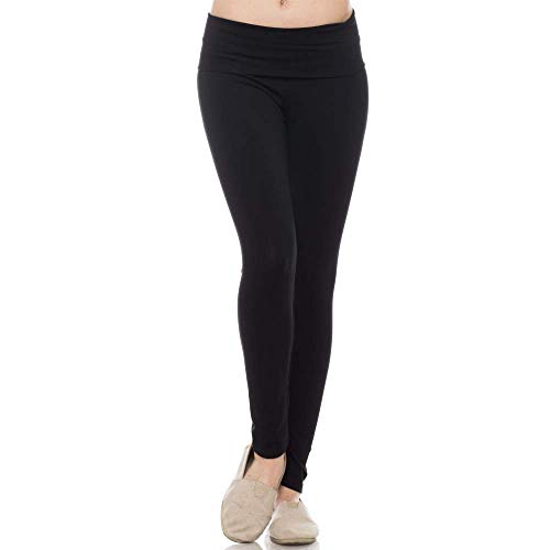 Popular 21 Fold Over Yoga Pants for Women | Soft Cotton Full Length Leggings