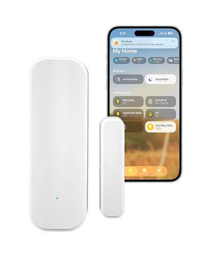 Colorpanda Zigbee Door and Window Sensor Wireless Mini Contact Sensor Home Automation Requires Colorpanda Hub Zigbee Connection Kid Safety Compatible with Apple HomeKit Alexa work with IFTTT