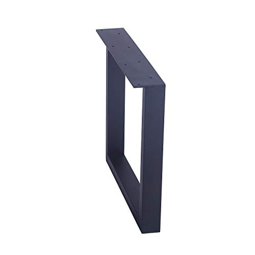 Image of MBQQ Furniture Legs 15.7 inchHeight 17.7 inchWide Rustic Decory Square Tube Table Legs,Heavy Duty Metal Desk Legs,Dining Table Legs,Industrial Modern, DIY Iron Bench Legs