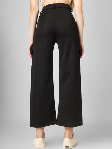 Image of Women's Cargo Pants High Waisted Baggy Wide Leg Cargo Trousers Casual Loose Fit 4 Pocket Utility Streetwear Fashion Work Bottoms, White Black Pink Lavender Beige Brown