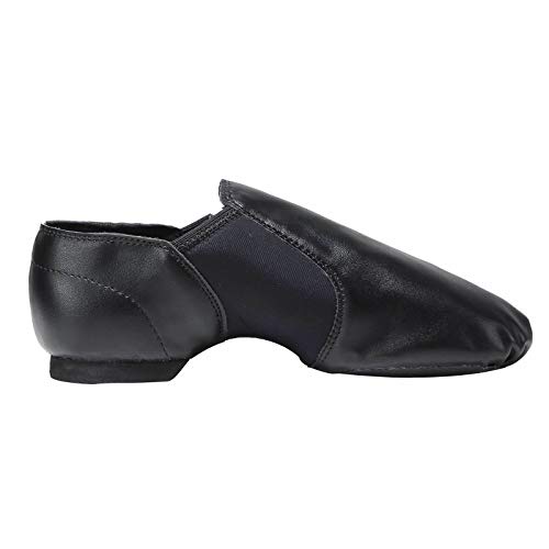 Linodes Pu Leather Jazz Shoe Slip On Dance Shoes For Girls And Boys (Toddler/Little Kid/Big Kid)-Black-1.5M-Little Kid thumb #3