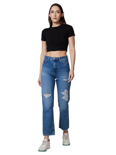 Image of Spykar Women's High Rise Straight Jeans