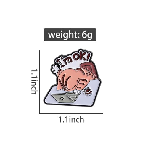 Image of Cute Enamel Pins Cartoon Lapel Pin Brooch Badge for Backpack Jackets Funny Tiger Pins for Gift Anime Enamel Pin for Clothing Hat Decoration