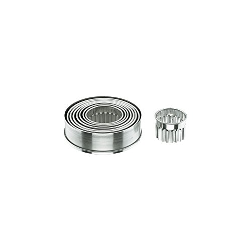 Lacor 68070 Emporte-Pièces Boîte de 9 Découpoirs Ronds Cannelés en Inox