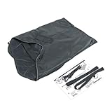 FUANA Calentadores de piernas aislados para motocicletas pequeñas, impermeables y resistentes al viento, tela Oxford 420D con aislamiento de seda pesado, color negro