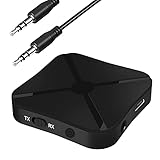 Wireless Bluetooth Transmitter Receiver Adapter, 2-in-1 Wireless 3.5mm AUX aptX Low Latency Bletooth...