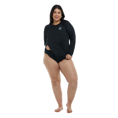 Body Glove Women's Sleek Plus Long Sleeve Rashguard with UPF 50, Available in Sizes 1x,2X,3X2