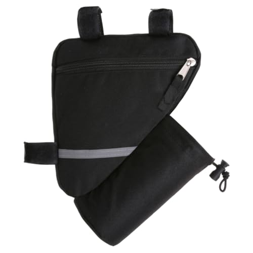 Sacoche de cadre de vélo noir sac triangle rangement extérieur VTT