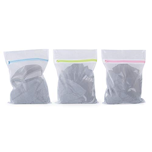 Mesh Laundry Bags 6-Pack Medium 16 X 12 Inch Laundry Wash Bag Colorful Zipper For Delicates, Blouse, Hosiery, Stocking, Underwear, Bra Lingerie, Sweater, Travel Storage Bag #TOP2