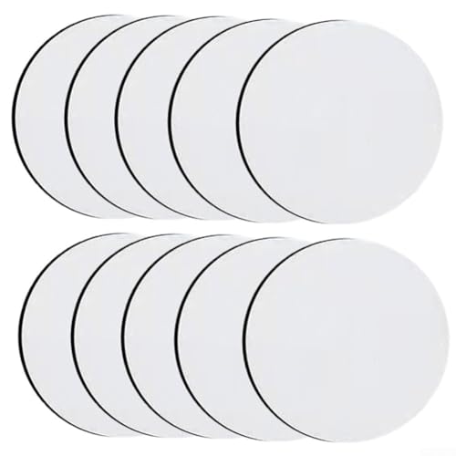 10 sottobicchieri vuoti in neoprene a sublimazione, morbidi e resistenti all'usura, per bicchieri da vino, caffè, tè e bottiglie, per proteggere i tavoli da pranzo della cucina (rotondi)