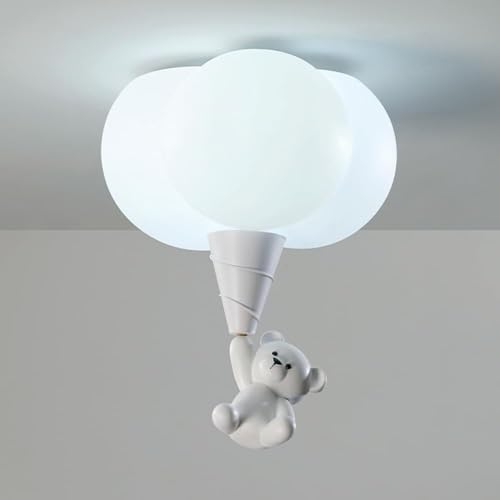 Plafonnier moderne intensité variable 66W abat-jour PE blanc - 2