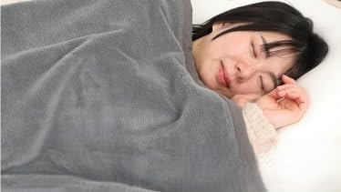 (訳あり)綿毛布 アッシュグレー シングル コットン100% 天然素材 シール織 140×200cm