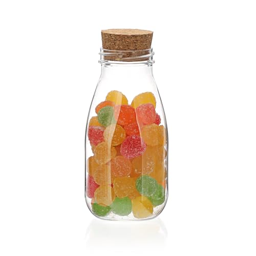 SUMTree 36 Pack Plastic Sand Art Bottles with Cork Toppers, 4 oz Capacity, Clear, Reusable - Image 2