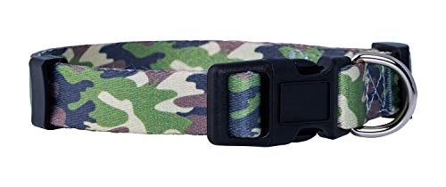 Collar para perro camuflado mediano verde Native Pup