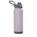ZULU Powerfill Pro 32oz Stainless Steel Sip or Chug Water Bottle, Amethyst