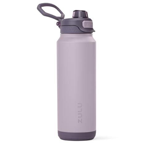Image of ZULU Powerfill Pro 32oz Stainless Steel Water Bottle with Quick Fill Lid, Triple Walled Vacuum Insulated Metal, Leak Proof Locking Lid, Sip and Chug, Reusable BPA Free, Amethyst