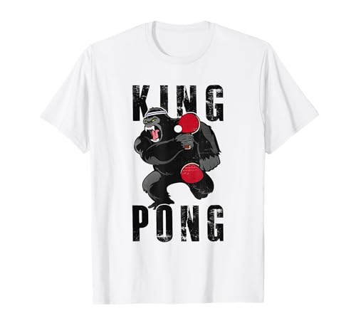 Vintage King Pong - Camiseta de tenis de mesa de ping pong Camiseta