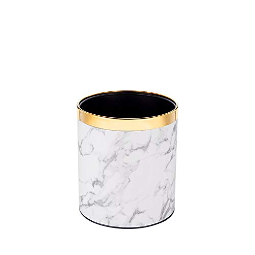 Caneca de basura Frins 10 litros blanca mármol