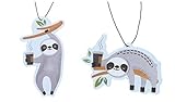 Cute and Funny Sloths Design Car Air Fresheners Scented with Essential Oils Pack of 6 (Mixed Scents)