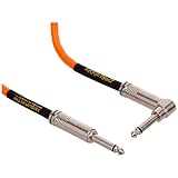 【正規品】 ERNIE BALL 6079 楽器用シールドケーブル 10フィート BRAIDED INSTRUMENT CABLE 3.05m ネオン・オレンジ