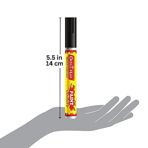 Image of Soni Officemate Regular Paint Marker | Pack of 8 (Mix) | Multi-Surface | Non-Toxic, Oil-Based | 4.5 mm Tip | For Scrapbooks, Art & Labeling