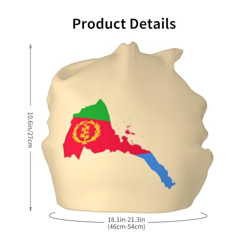 Eritrean Flag map Children Hip Hop Knitted Hat Kids Elastic Leisure Knit Cap Warm Sleep Beanies Black2