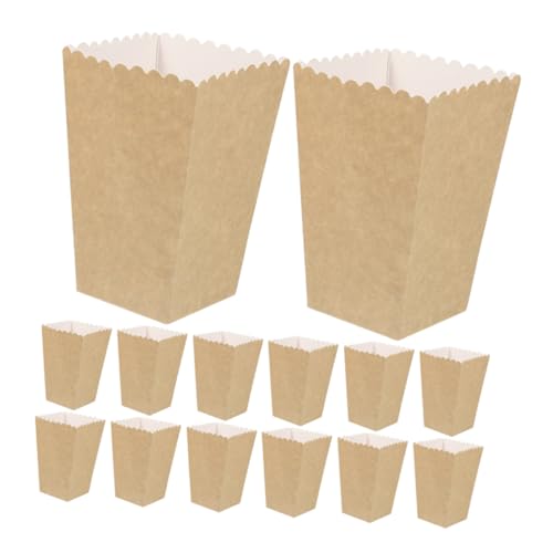 TOBBOMEY 24 Piezas Cajas de de Maíz Kraft Unidades para Snacks y Pollo Frito Contenedores Desechables para Fiestas Xs