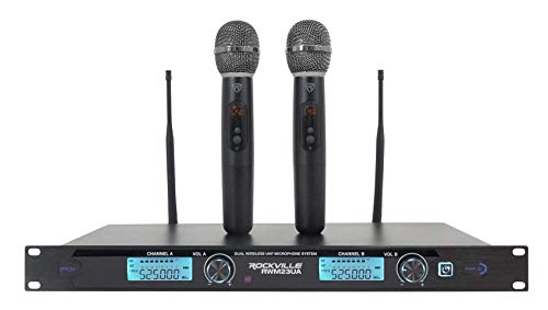 Super Cheap 🛒 Rockville RWM23UA UHF Wireless Pro Rack Mount Dual Microphone System/20 Channel (1)