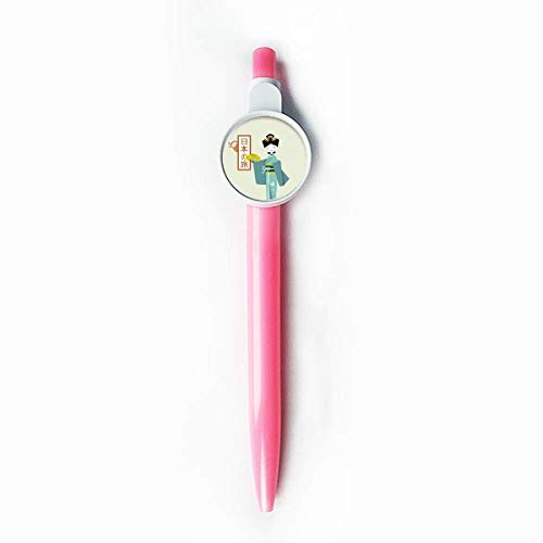Stylo à bille rétractable japonais Ancient Girl bleu, l'idée cadeau idéale en papeterie