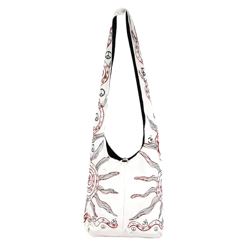 Image of Mandala Crafts Hippie Bag, Large Boho Hobo Purse for Women, Crossbody Shoulder Sling Bags for Indie Style Bohemian Accessory