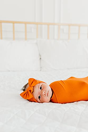 Image of Copper Pearl Swaddle Blankets for Newborns | Soft Stretchy Receiving Blankets for Boys and Girls | Large 46 x 46 Inch Baby Blankets | Lightweight and Breathable Swaddles | Blaze