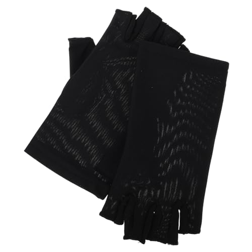 FOMIYES 1 Pair UV Protection Half Finger Gloves for Women Non Slip Driving Nail Care Gloves Comfortable Breathable for Outdoor Sports Cycling Fishing and Travel Activities