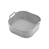 20cm Silicone Air Fryer Mold ,Compatible For Philips, Air Fryer 2000 Series 4.2L NA229 Air Fryer Accessories Reusable Instead Of Baking Paper(Gray)