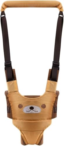 Arfobug ベビー安全ベルト、ベビーウォーカー、歩行器、四季通気、バスケット型ベビーウォーカー、ベビー母子用品、歩行練習、調節可能、補助ベルト、紛失防止、安全対策 (BX38 ガードタイプ イージーイエロー)