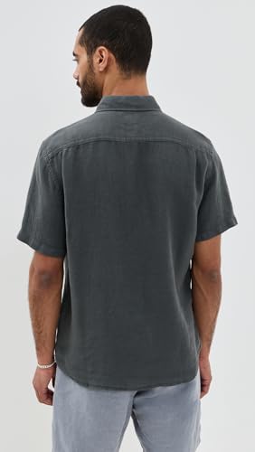 Faherty Men's Palma Basketweave Linen Shirt3