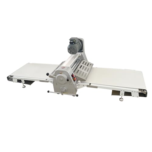 EQCOTWEA Tabletop Dough Sheeter Machine Reversible Dough Pastry Press Machine Croissant Laminator Fondant Folding Sheeter Dough Rollar Press Sheeter Dough Flatten Press Crisp Machine 20x78.7in 110V