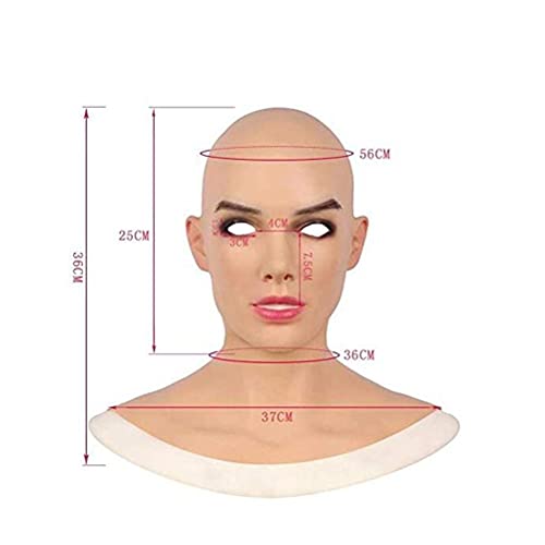 Mixcut 7263_1630305291 Realistic Female Latex Cosplay Mask Halloween Masquerade Mask Novelty Costume Party Latex Full Head Mask thumb #1