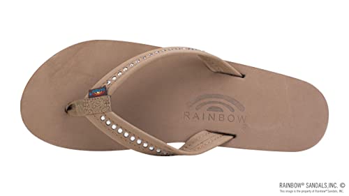 Image of Rainbow Sandals Women's Double Layer Arch Premier Leather w / 3 /4 inch Swarovski Crystal Strap