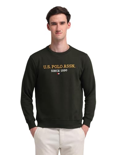 Image of U.S. Polo ASSN. Men's Logo Crew Neck Casual Cotton Regular Fit Sweatshirts