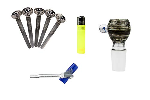 Weedness Bong-Glas-Kopf 18,8 mm Schliff Bunt 4-teiliges Set - Steckkopf Chillum Adapter Aufsatz Köpfchen Head Zubehör
