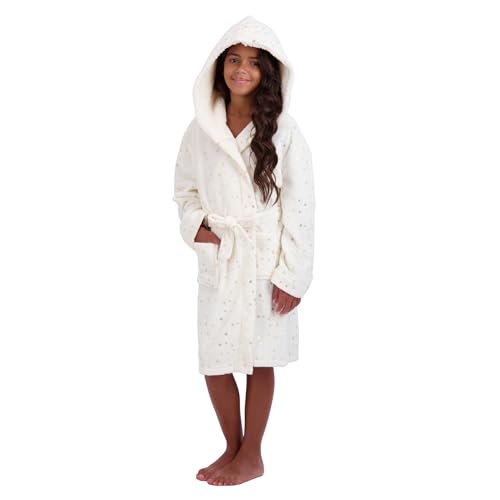 Image of US Angels Plush Robe For Girls- Plush Winter PJ Robe With Pockets, Hoodie & Belt- Ultra-Soft Bathrobe