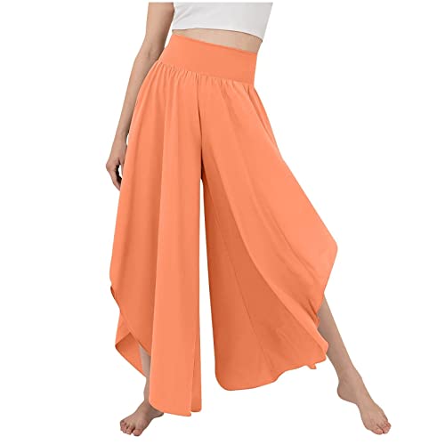 SKFLABOOF Stoffhose Damen Sommer Jogginghose Luftig Leicht Culottes Hosen...